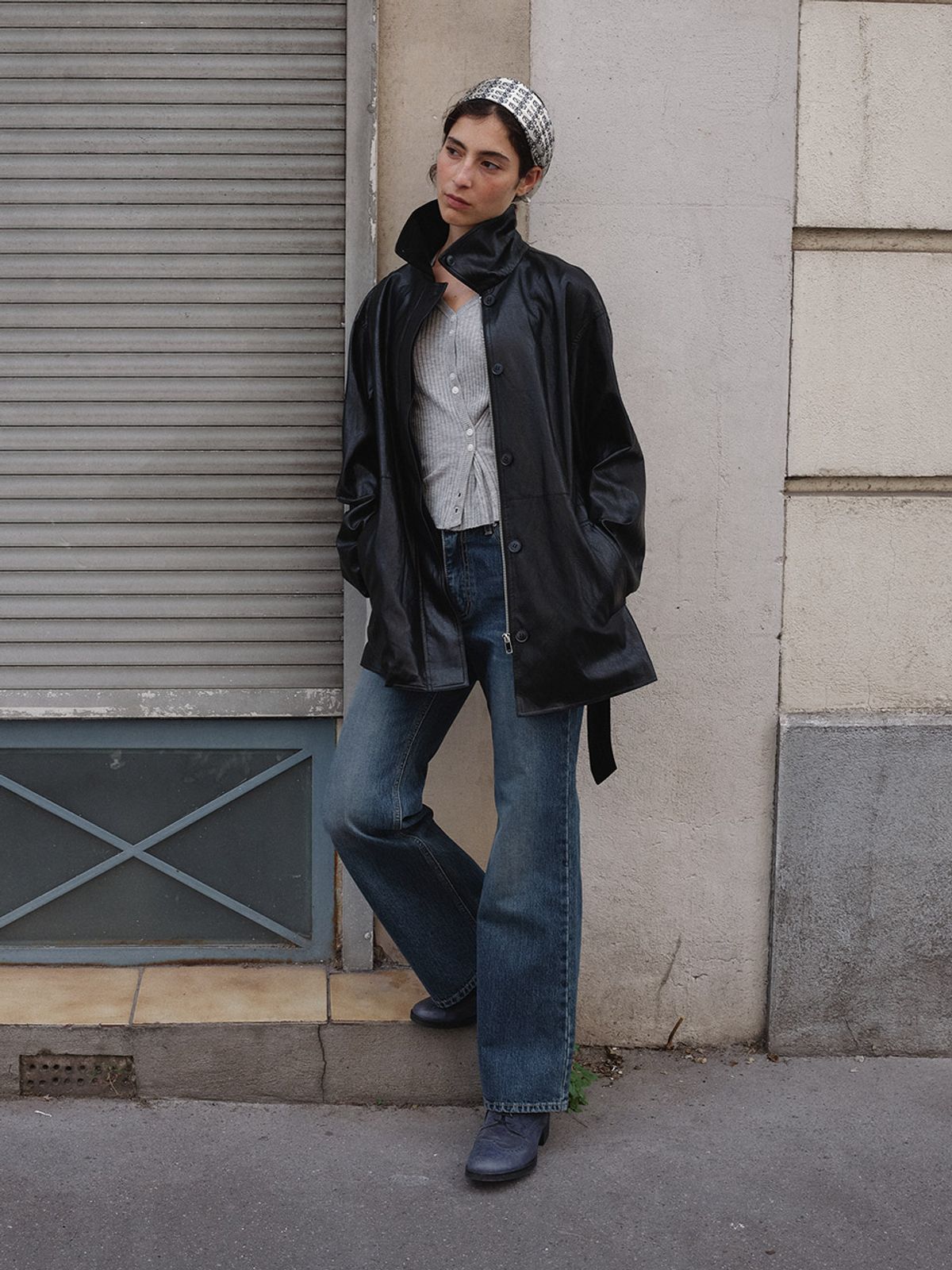 헌치(HUNCH) Semi-Wide Light Washing Denim