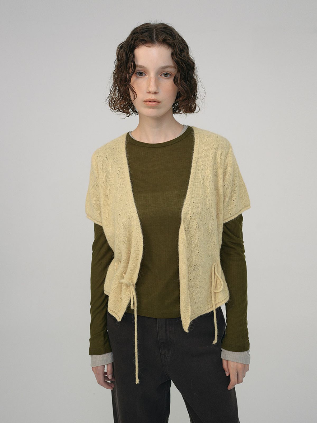 헌치(HUNCH) Mohair Wrap Cardigan (3color)