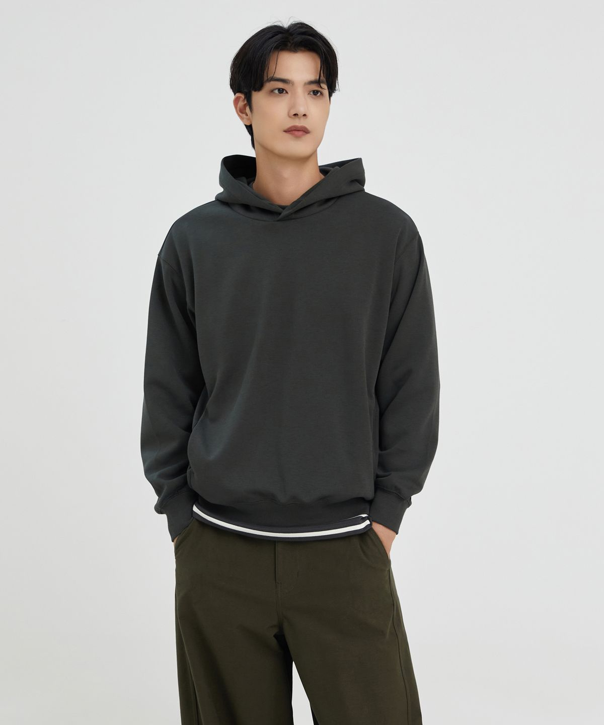 스파오(SPAO) 폴리코튼 후드 풀오버_SPMHF49C01
