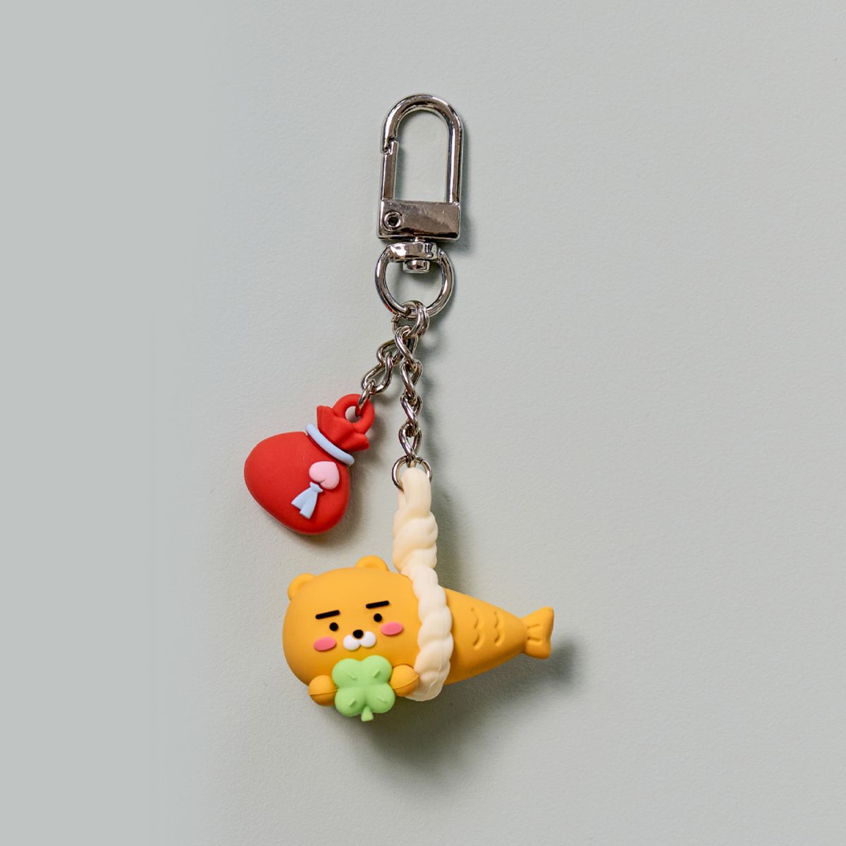 카카오프렌즈(KAKAO FRIENDS) 액막이 명태 피규어키링_라이언