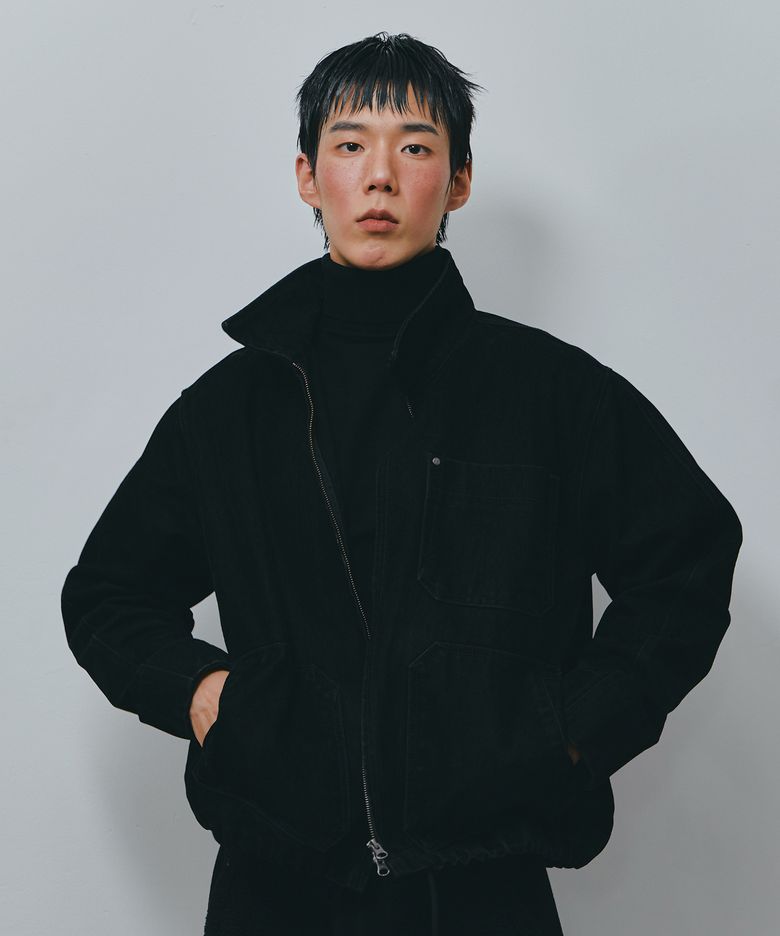 벨벳 데님 셋업 자켓 (블랙)