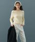 소프티 캐시 울 블렌디드 라운드넥 니트 [CREAM]