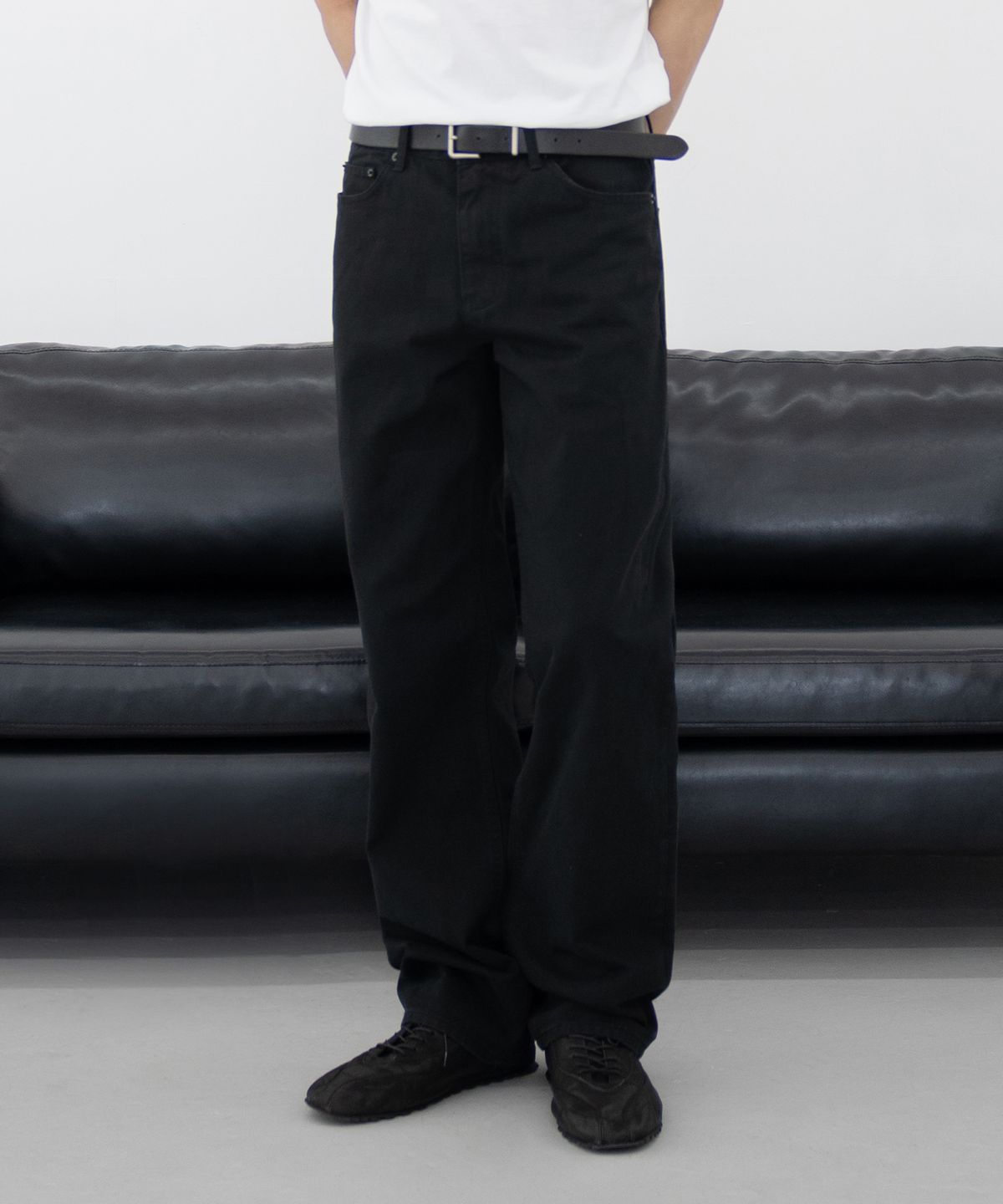 브랜디드(BRANDED) 1730 SOFT BLACK JEANS [WIDE STRAIGHT]