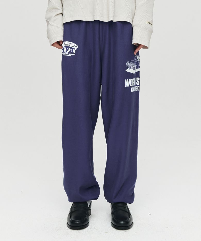 HET CLOSED OUT CAR SWEATPANTS (PURPLE)