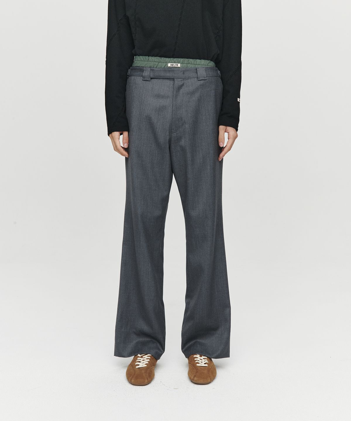 호이테(HEUTE) WOOL SLIM PANTS (GREY)