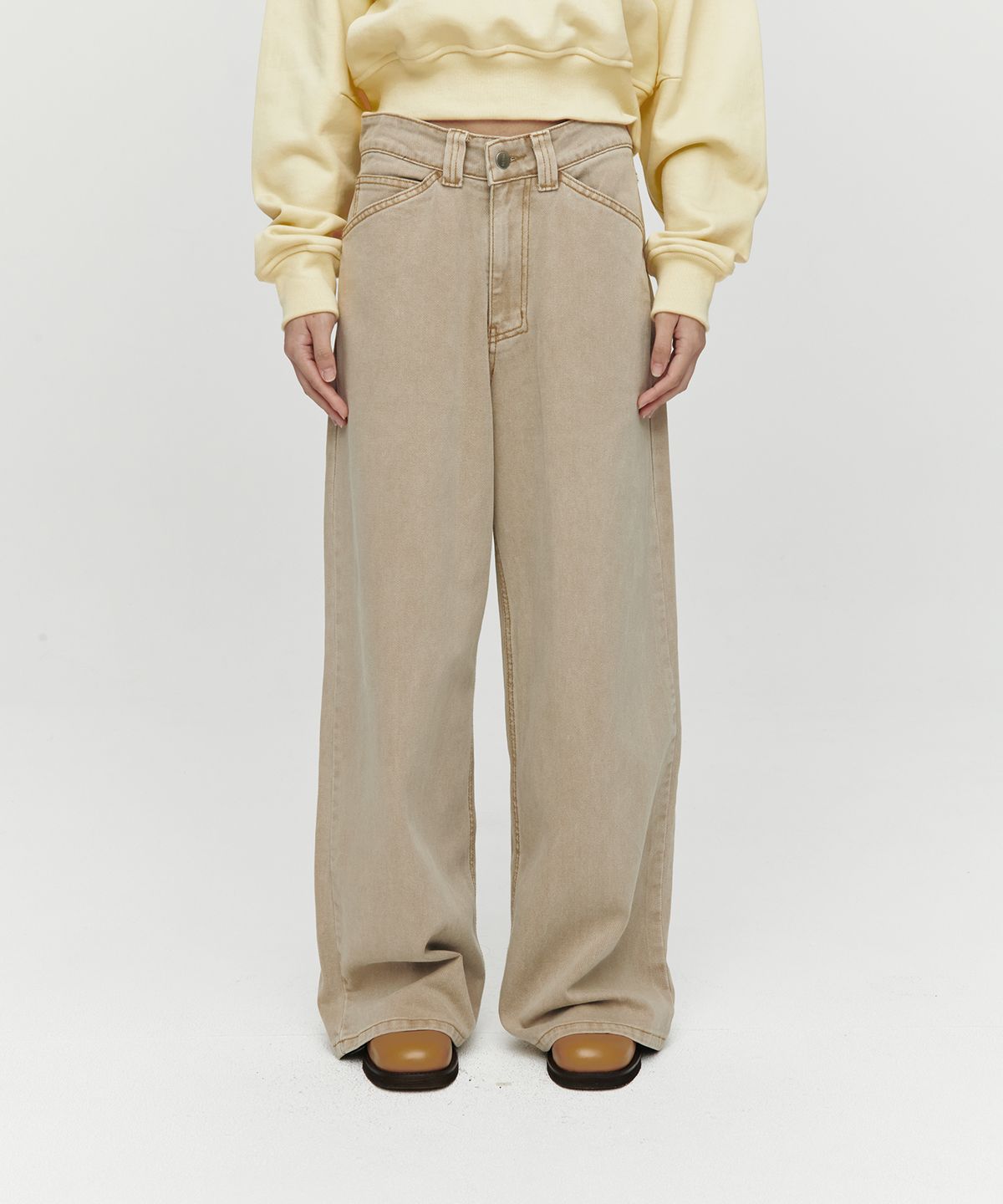 호이테(HEUTE) BENY WIDE DENIM (BEIGE)