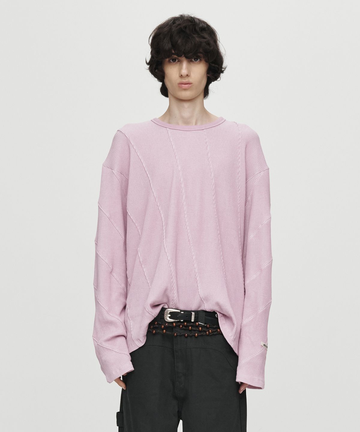 호이테(HEUTE) WAFFLE RACING T-SHIRT (PINK)