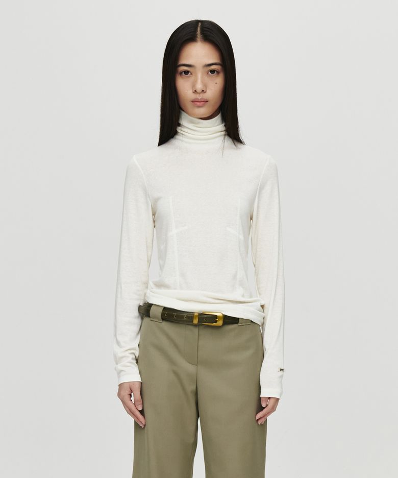 WOOL LINE TURTLENECK (IVORY)