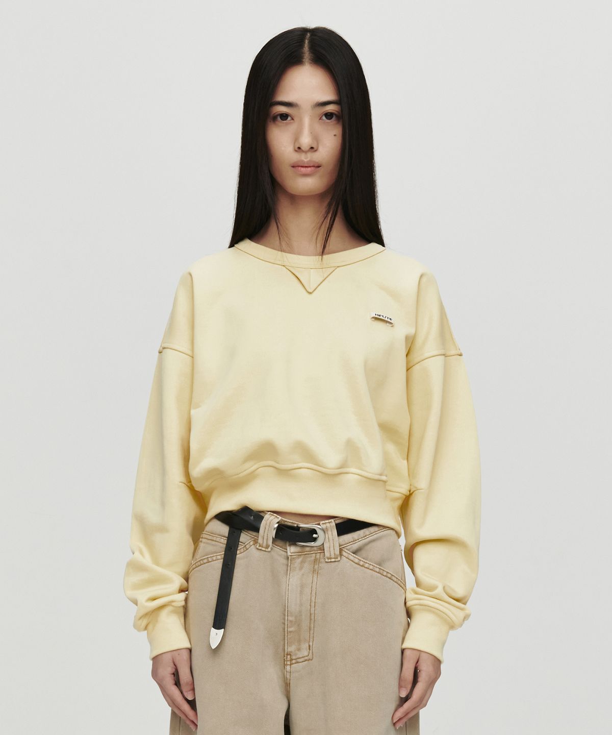 호이테(HEUTE) HEUTE SWEATSHIRT  (BUTTER YELLOW)