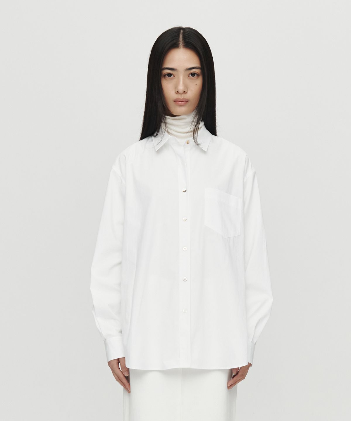 호이테(HEUTE) REGULAR COLLAR COTTON SHIRT (WHITE)