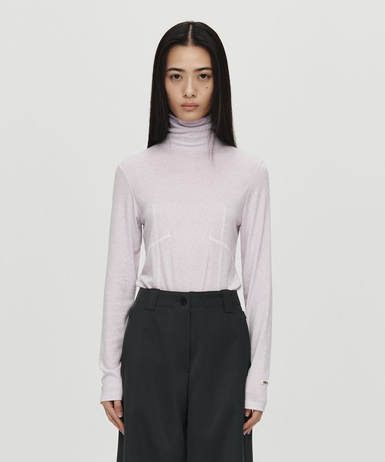 WOOL LINE TURTLENECK (LIGHT PINK)
