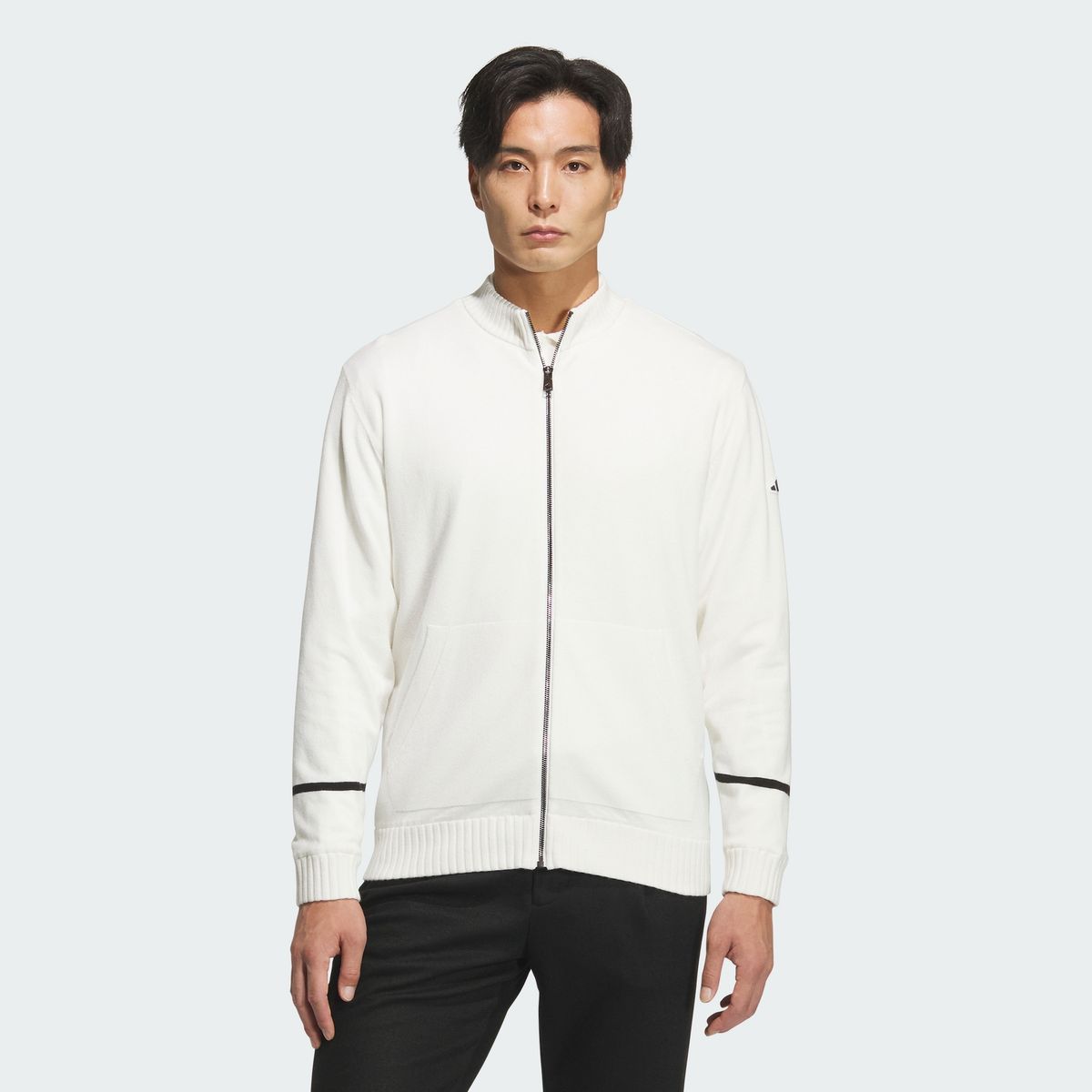 아디다스 골프(ADIDAS GOLF) 방풍 안감 풀지퍼 니트 스웨터 JM9532
