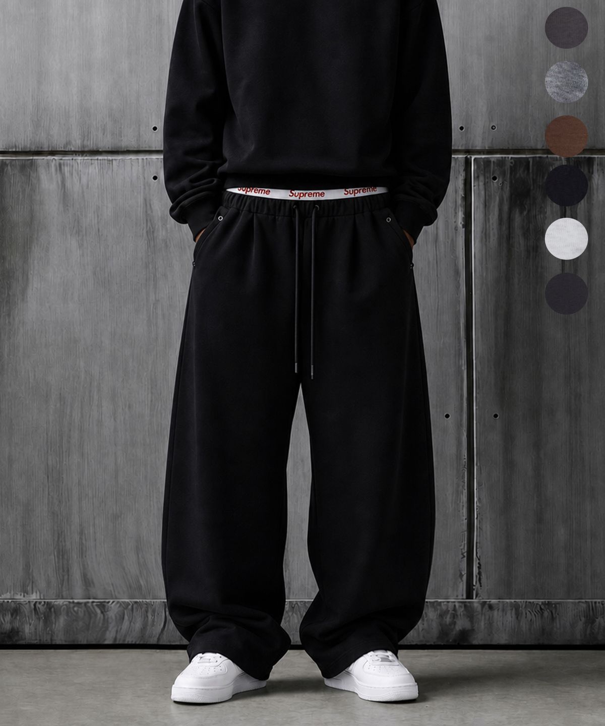 언아웃핏(AOTT) 세미 와이드 벌룬핏 스웻팬츠 6color