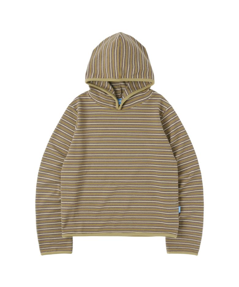 Stripe Taped Hoodie - Mustard