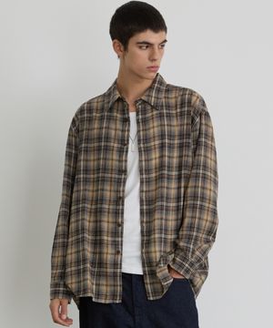 플란넬 체크 셔츠 BR