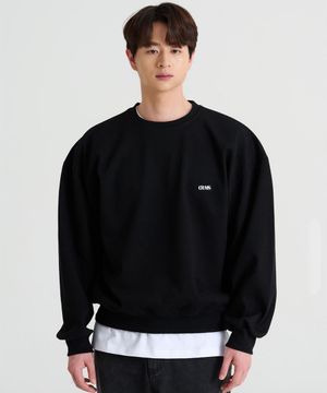 CRMS 스몰 로고 맨투맨 (Black)