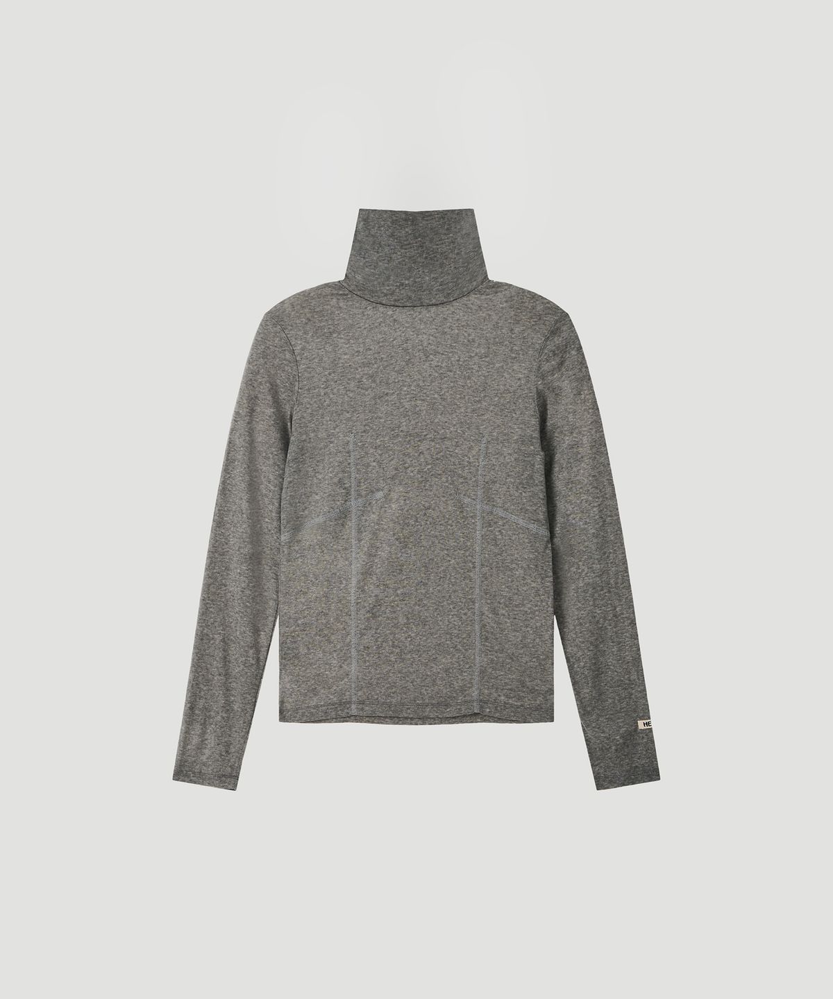 호이테(HEUTE) WOOL LINE TURTLENECK (CHARCOAL)
