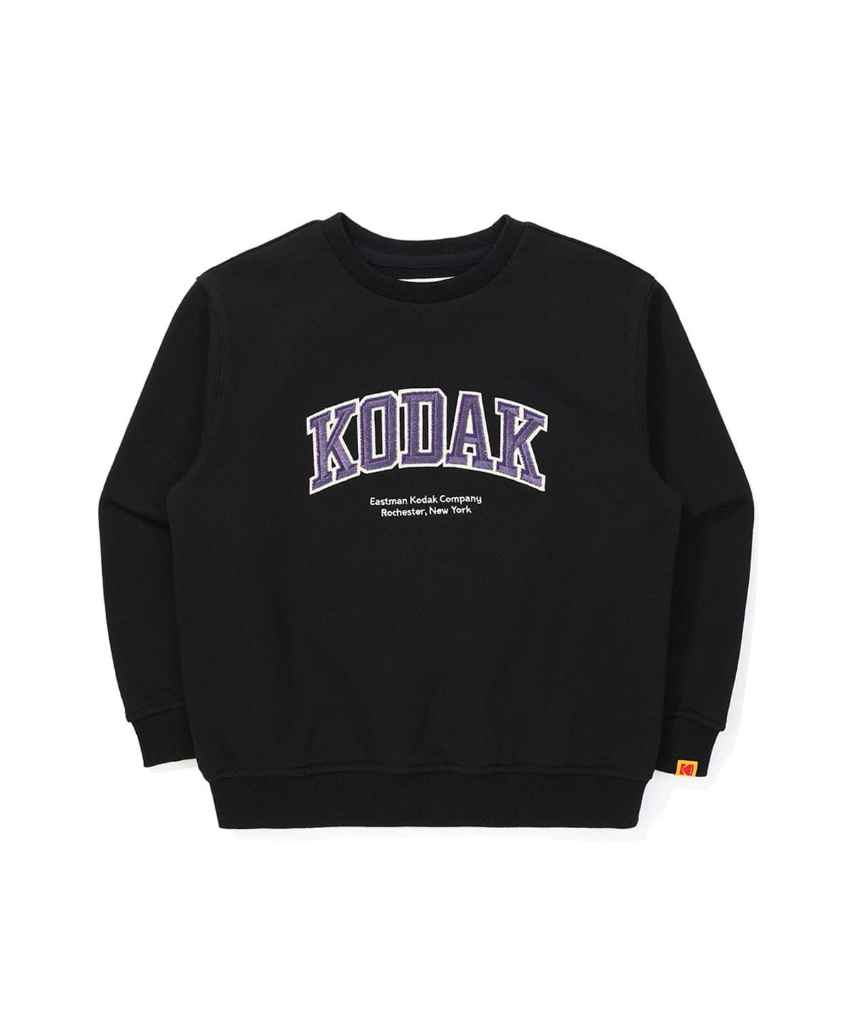 코닥 키즈(KODAK KIDS) 레터링 맨투맨 키즈 BLACK