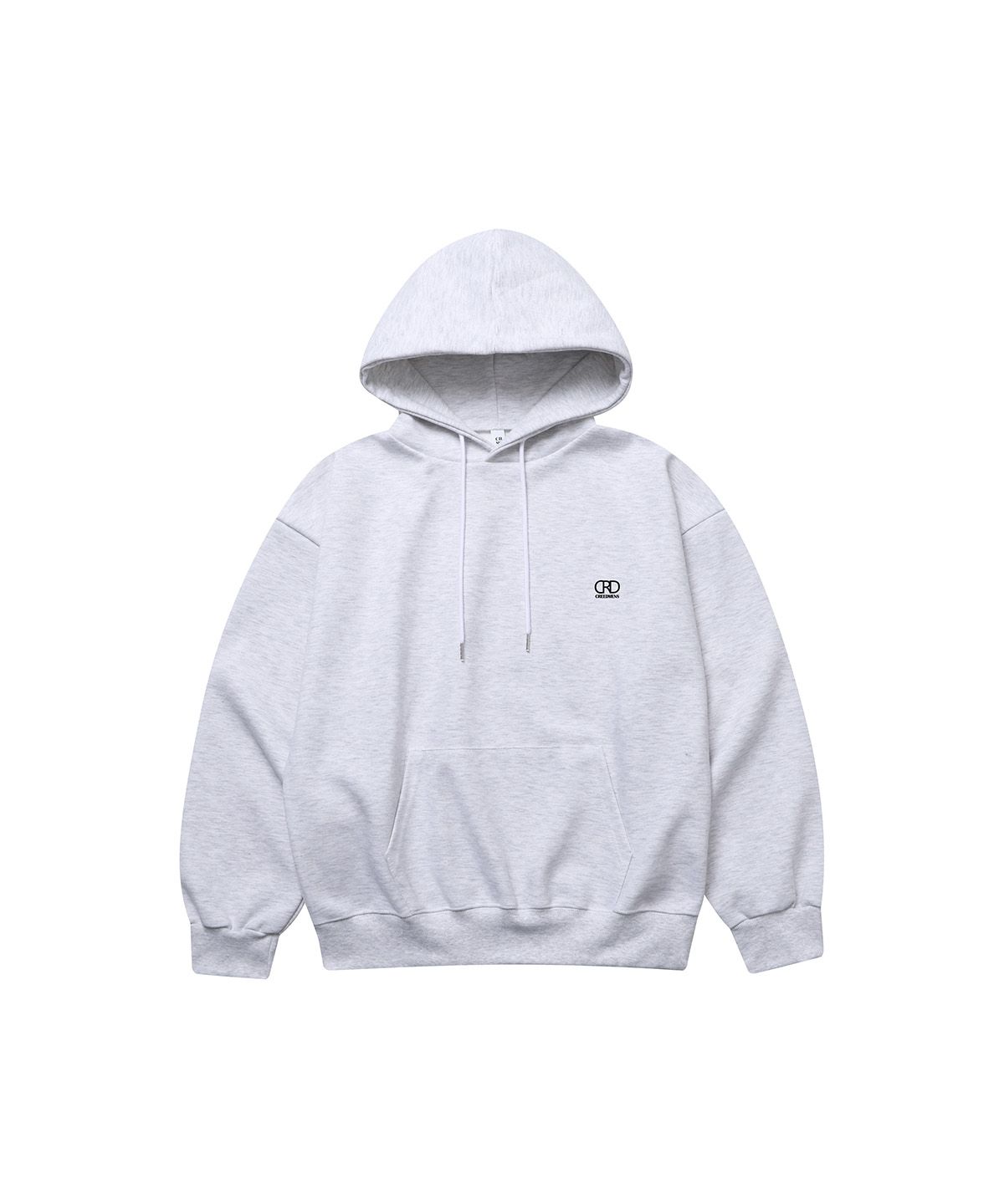 크레드먼스(CREEDMENS) [기모/논기모]CRD 베이직 로고 후드티(White melange)
