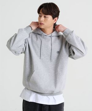 [기모/논기모]CRD 베이직 로고 후드티(Gray)