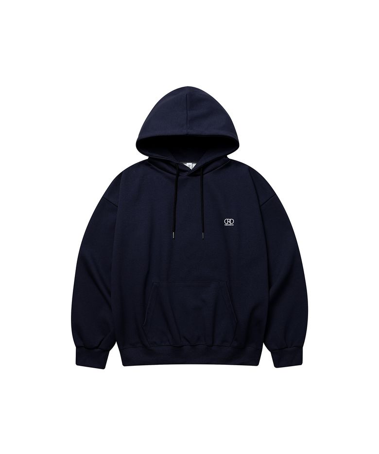 [기모/논기모]CRD 베이직 로고 후드티(Navy)