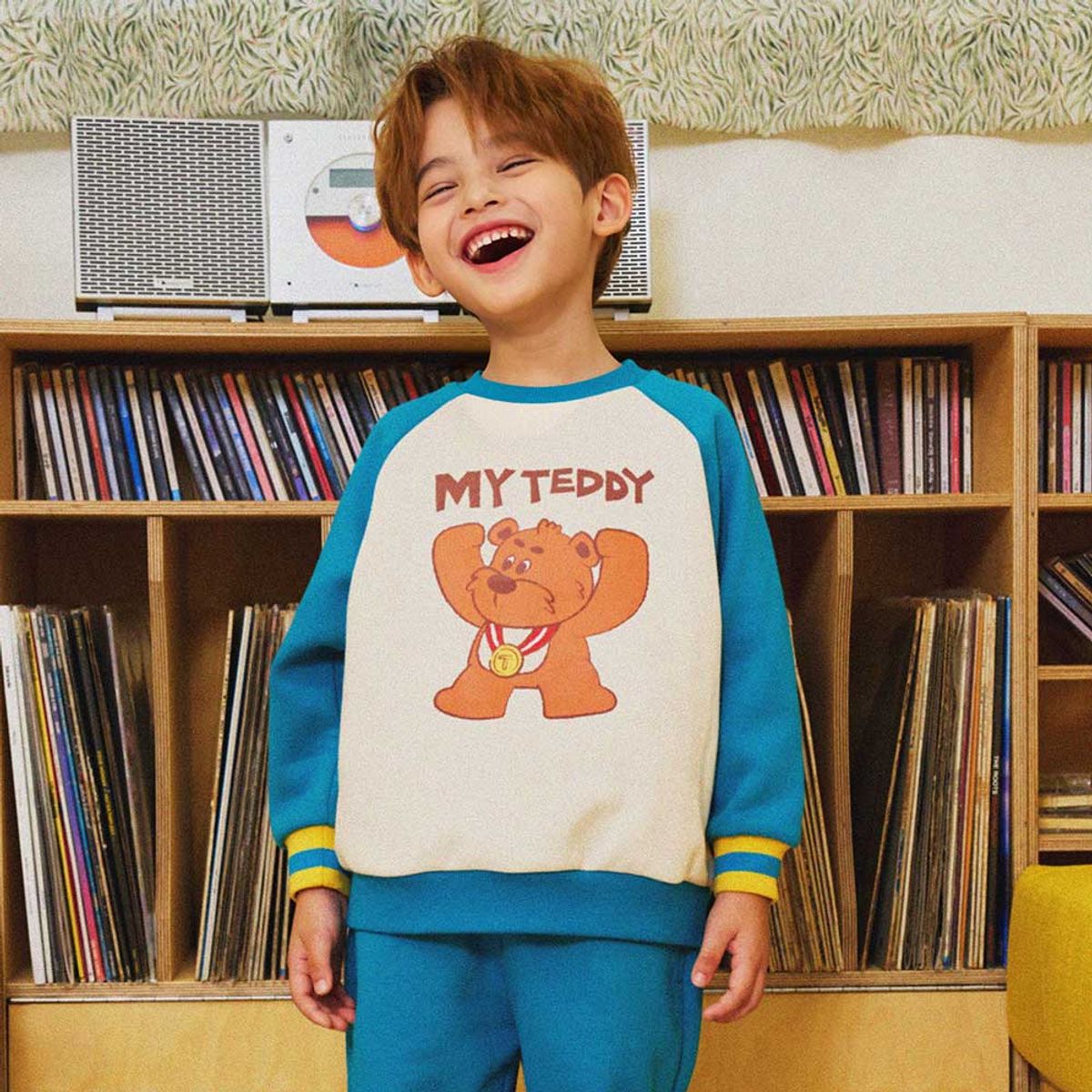 미니도우(MINIDOU) 마이테디 키즈 기모 맨투맨