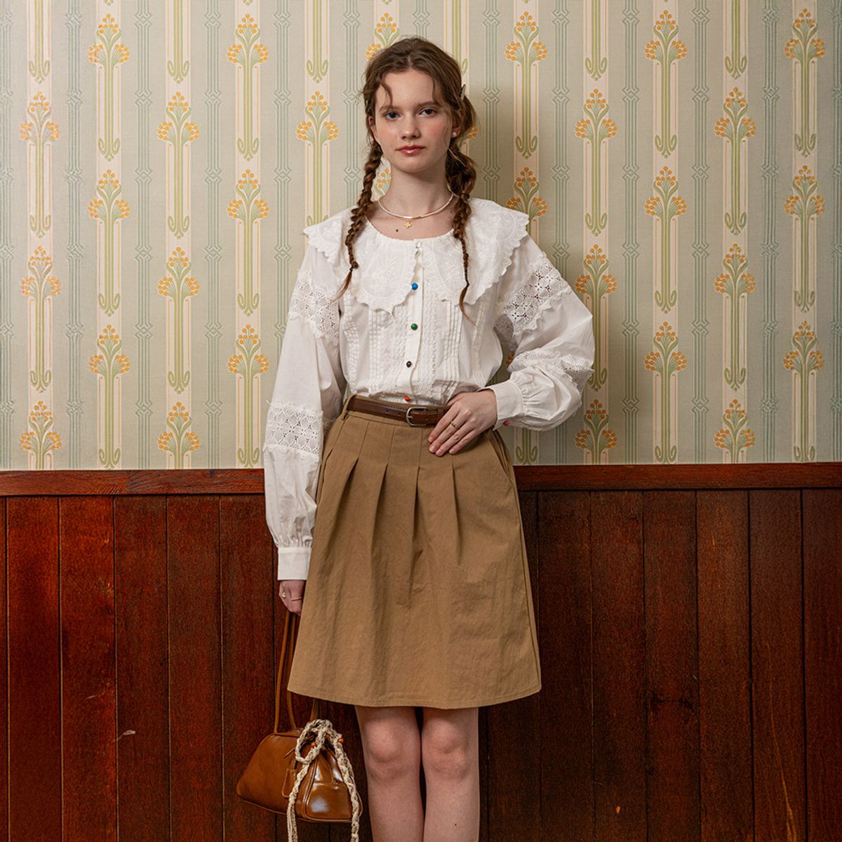 던드롭(DUNDROP) DD_Autumn solid color skirt_2color