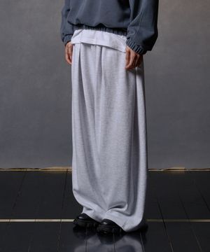 [여름or사계절or기모 원단선택] 더블 핀턱 와이드 팬츠