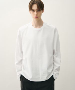 헤일 코튼 크롭 롱슬리브 티셔츠 [WHITE]