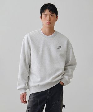 바스키아 CROWN 백 프린팅 스웨트 셔츠 BPDTS481U