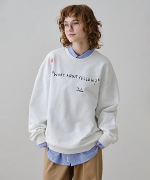 바스키아 FAKE 아트워크 스웨트 셔츠 BPDTS484M