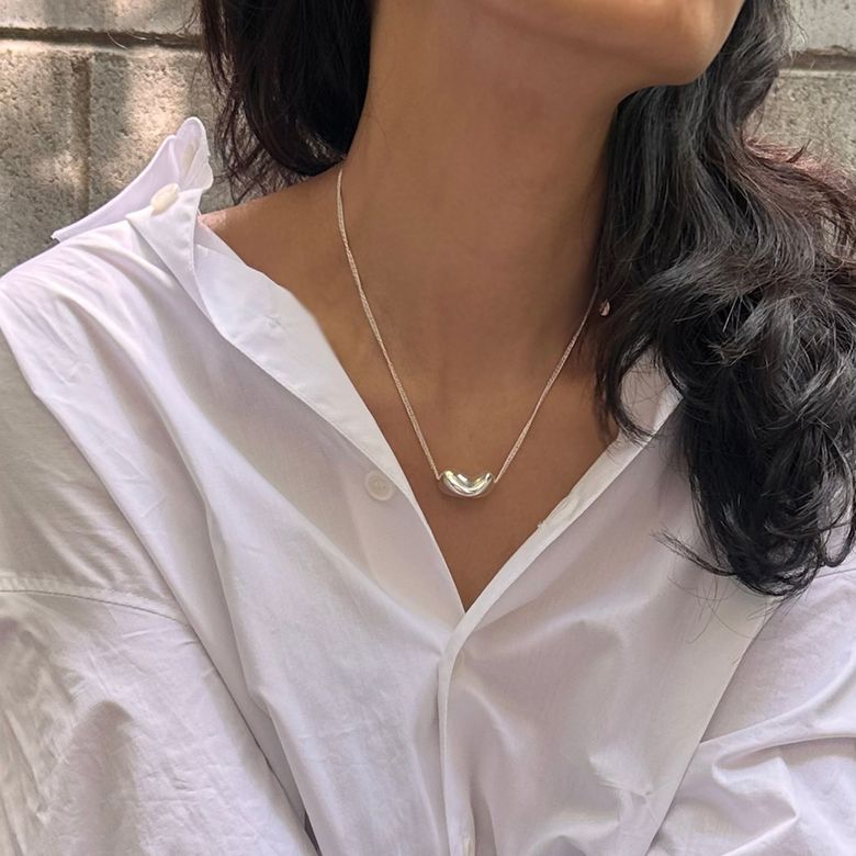 Unbalanced Volume Heart Necklace-JN0203
