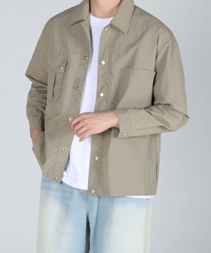 워크 나일론 셔츠_카키