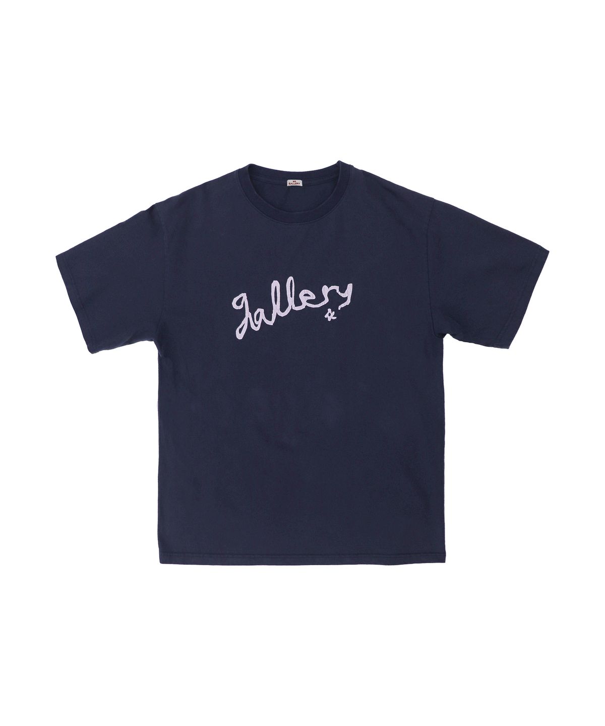 1011갤러리(1011 GALLERY) Gallery Tape Logo Washed T-Shirts - Navy