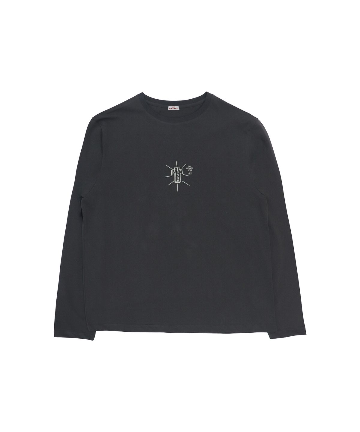 1011갤러리(1011 GALLERY) Gallery Logo Long Sleeve T-Shirts - Charcoal