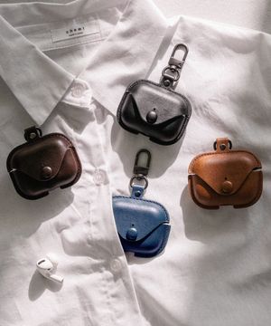 [5COLOR] 에어팟프로3/2/1 전기종 버튼형 가죽 케이스