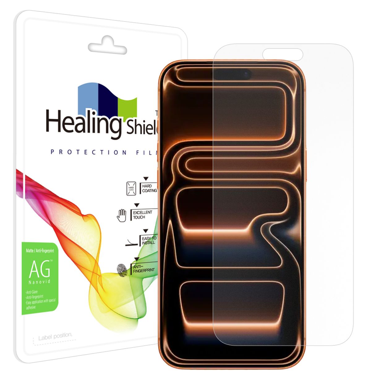 힐링쉴드(HEALINGSHIELD) 아이폰17 프로 저반사 지문방지 액정보호필름 1매