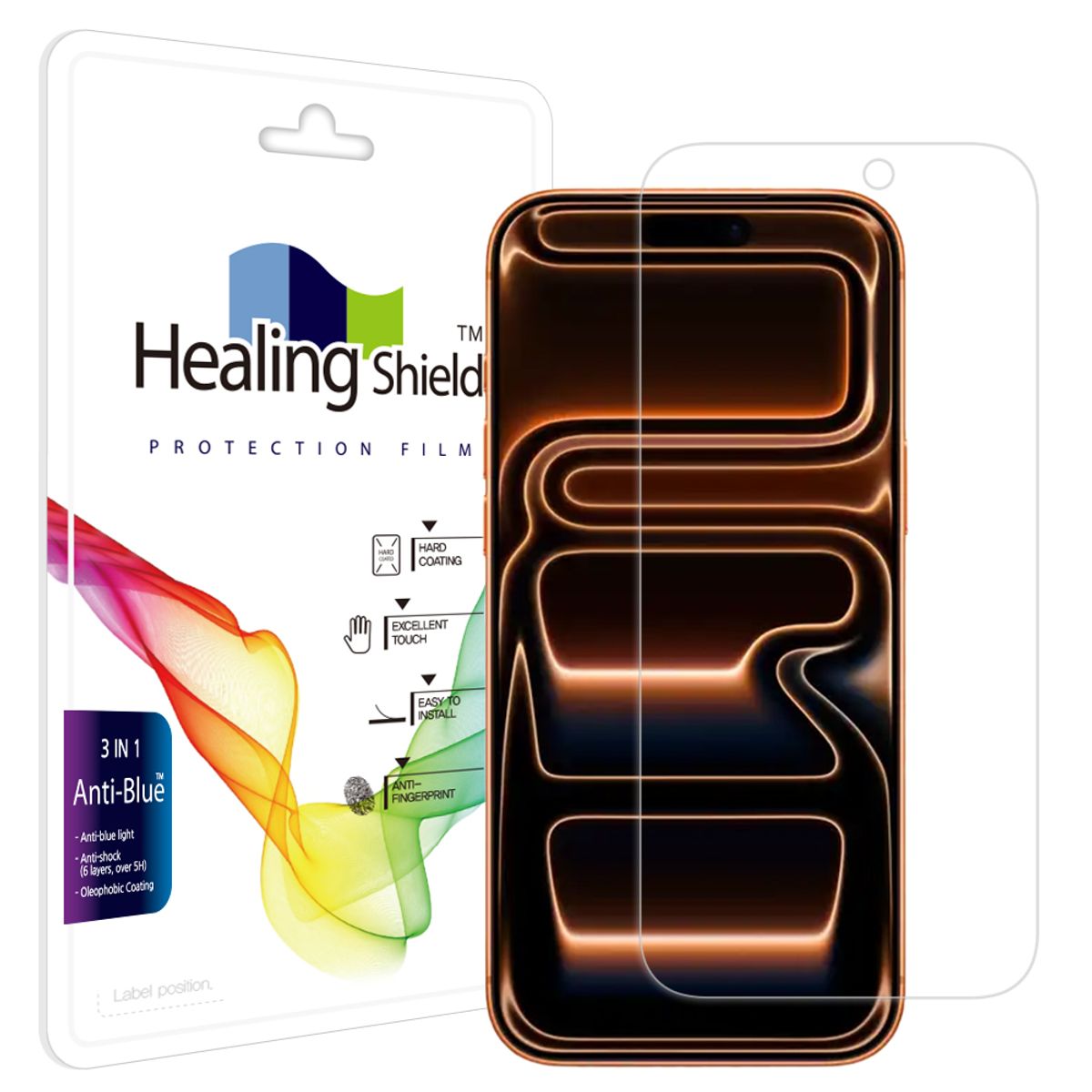 힐링쉴드(HEALINGSHIELD) 아이폰17 프로 블루라이트차단 액정보호필름 1매