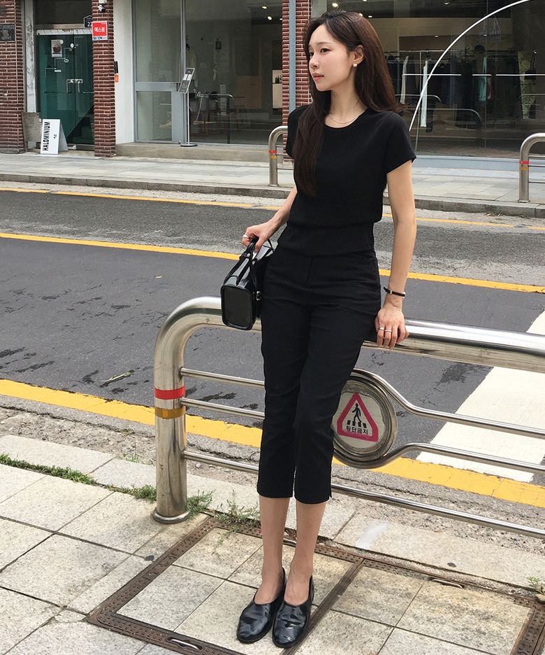 sabrina capri pants-black