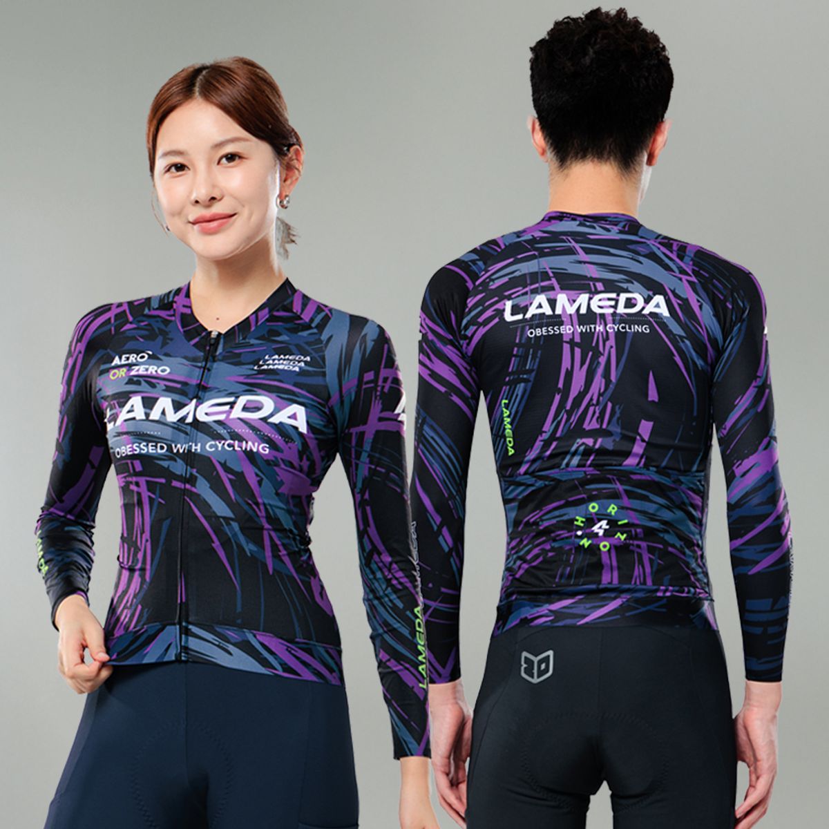 라메다(LAMEDA) BETA+ Level 긴팔져지 자전거의류 2024SSZ5131-1 (남녀공용 퍼플)