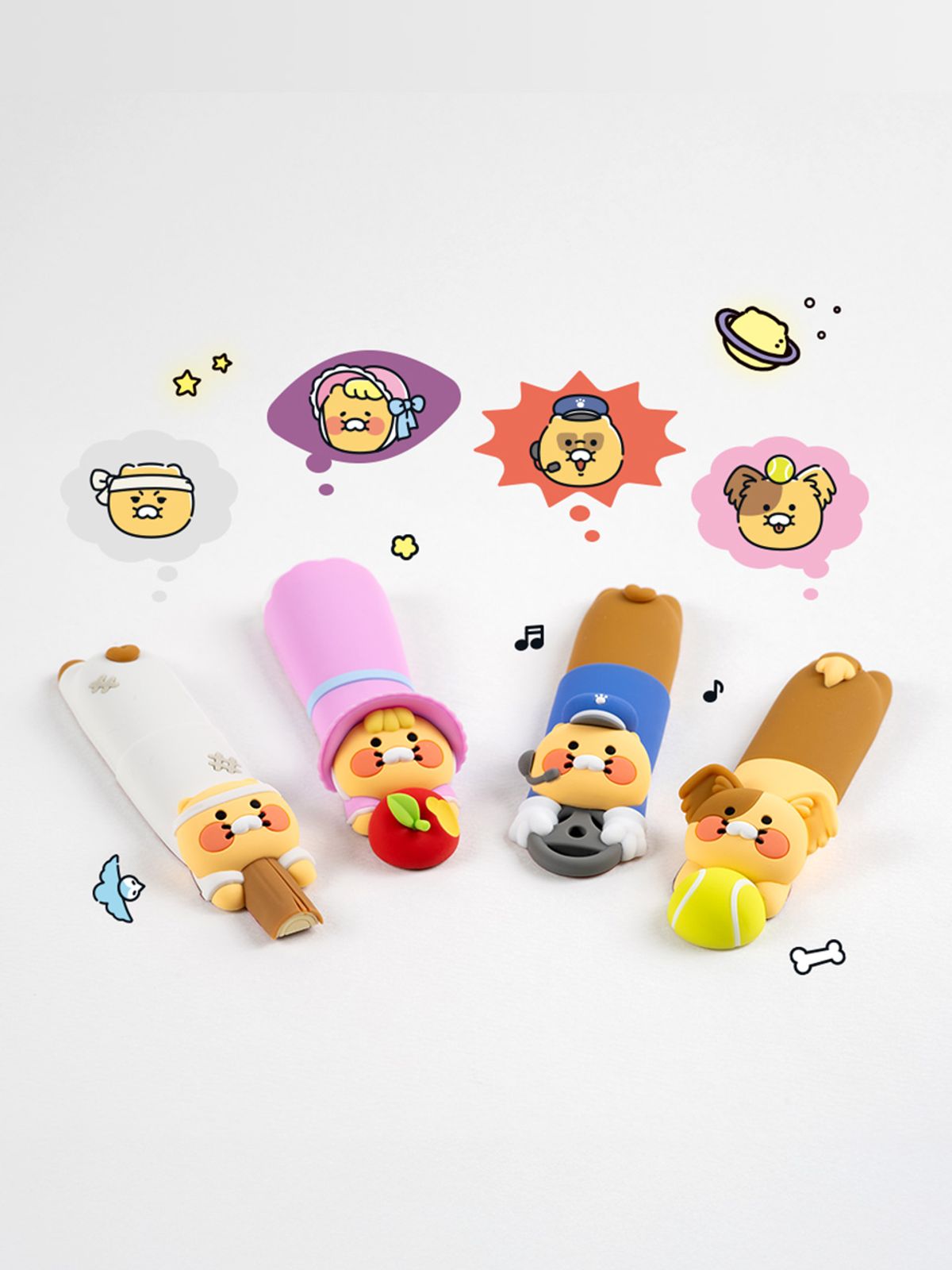 카카오프렌즈 파트너(KAKAOFRIENDS PARTNERS) 카카오프렌즈 춘식버스 도어가드 문콕방지 패드(4p)