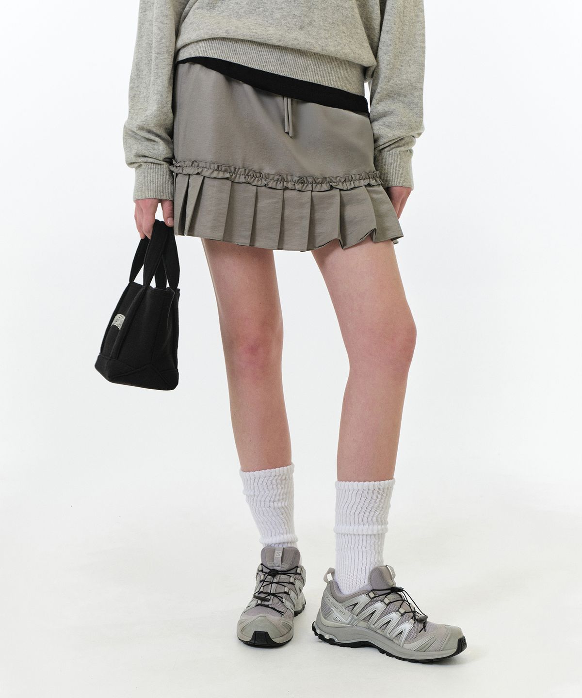 그로브(GROVE) MEI LAYERED SKIRT (GREY)