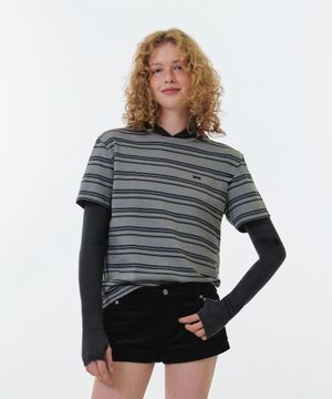 WILA HOODED T-SHIRT (DEEP BLUE)