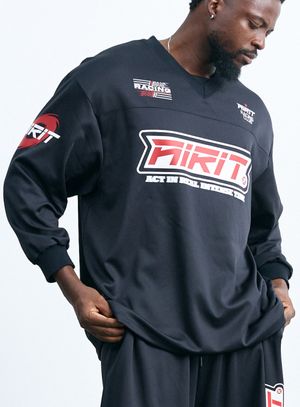 오버핏 레이싱 LS 저지 AM1204 BK