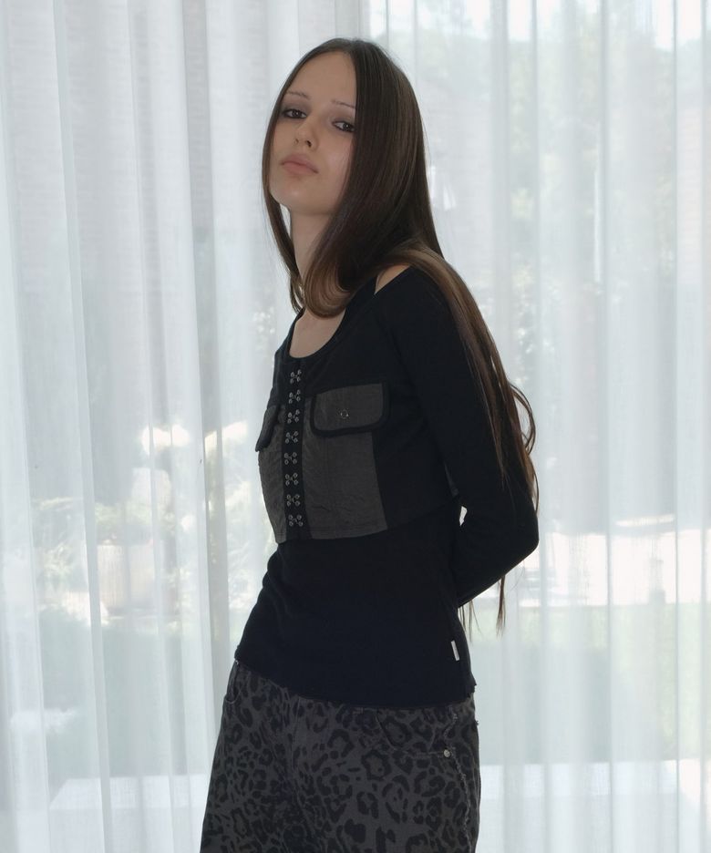 RIBBED CARDIGAN SET [BLACK]