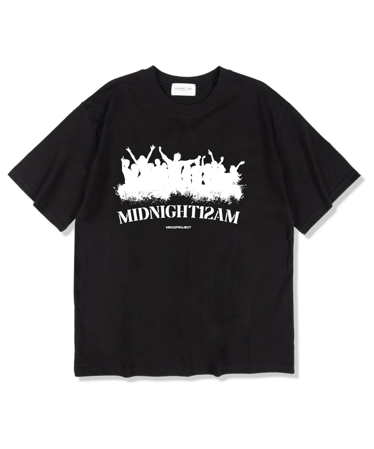 미드나잇12에이엠(MIDNIGHT12AM) 페스티발 반팔 티셔츠 블랙