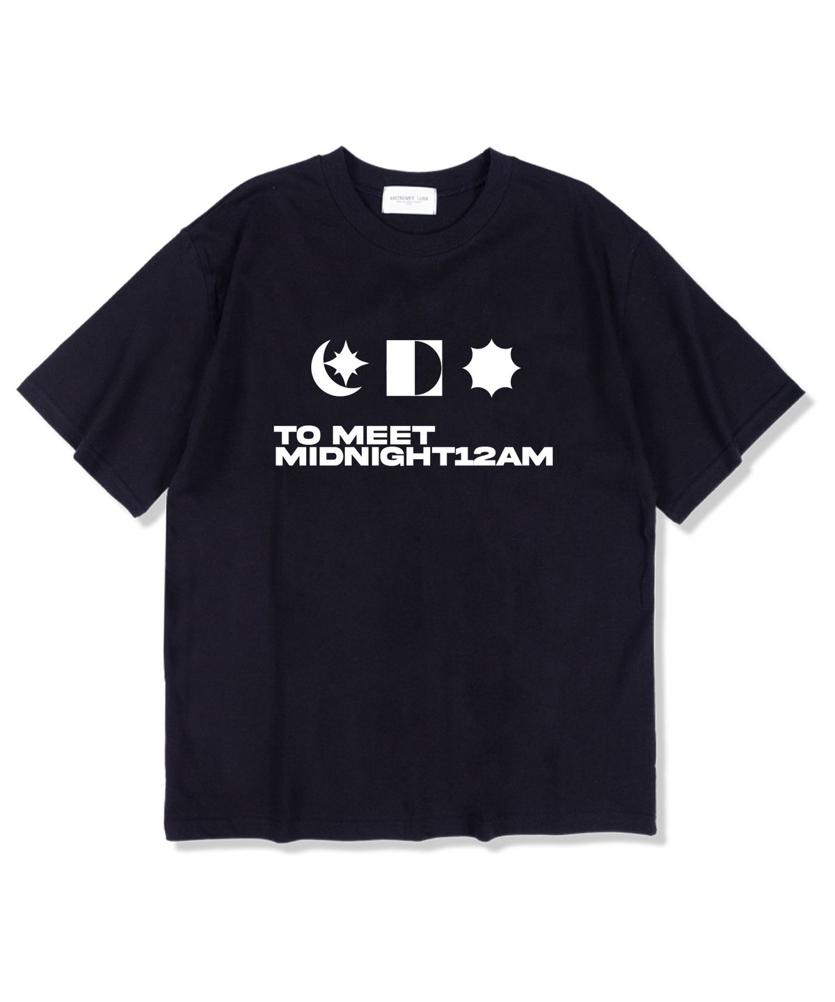 미드나잇12에이엠(MIDNIGHT12AM) 심볼나잇 반팔 티셔츠 네이비