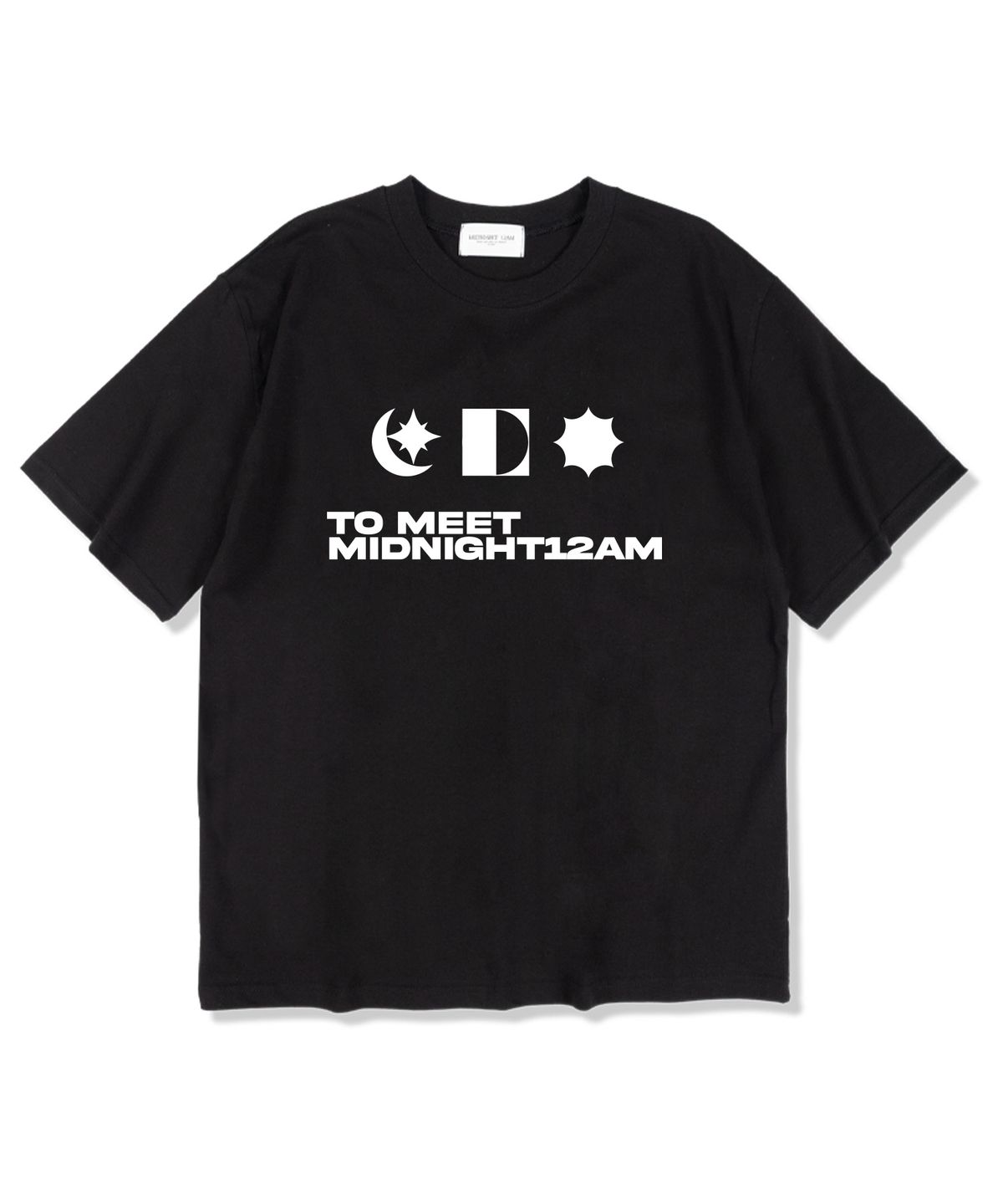 미드나잇12에이엠(MIDNIGHT12AM) 심볼나잇 반팔 티셔츠 블랙