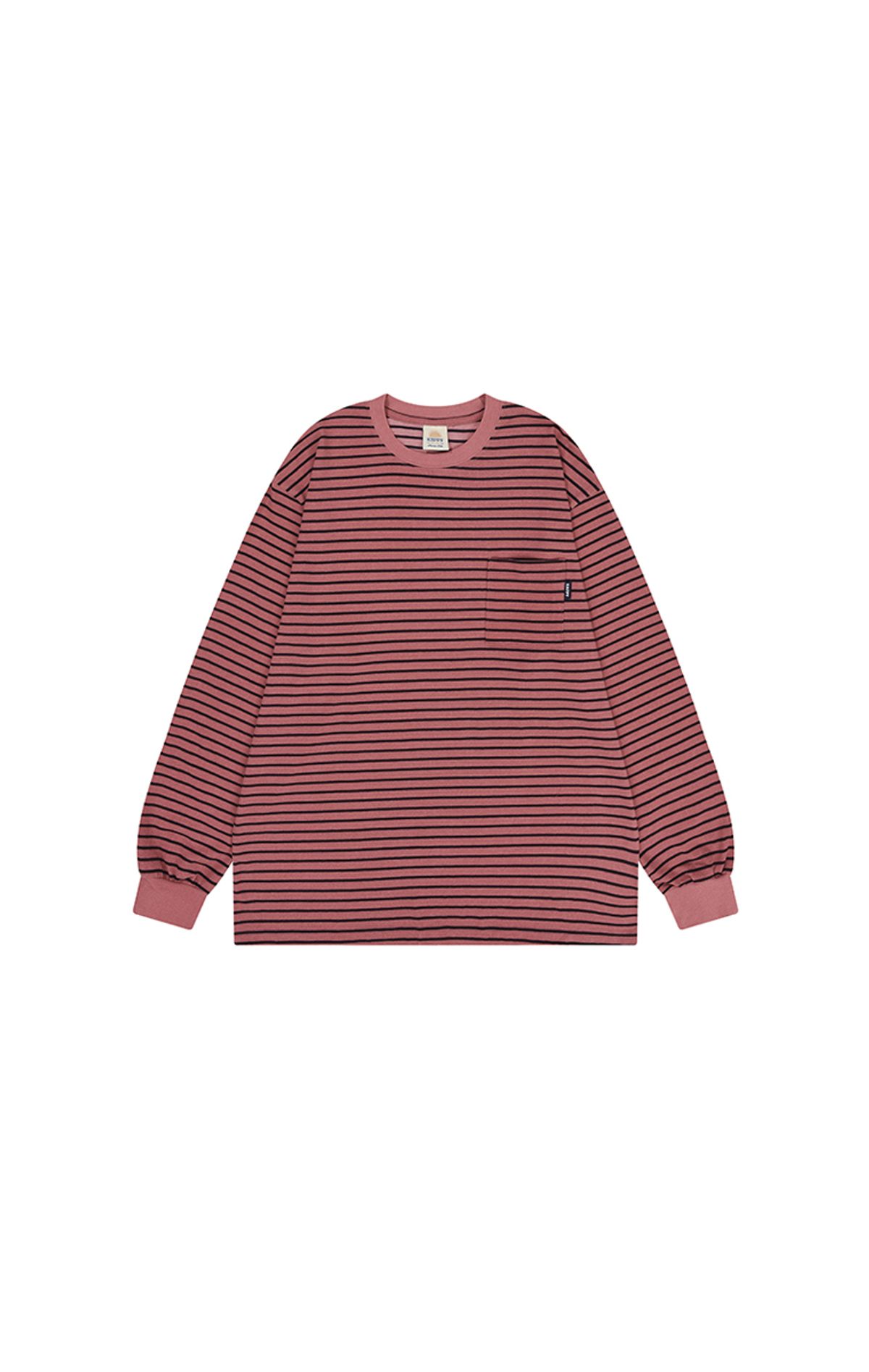 캐피디자인(KAPPY DESIGN) 피그먼트 스트라이프 롱 슬리브 (레드)