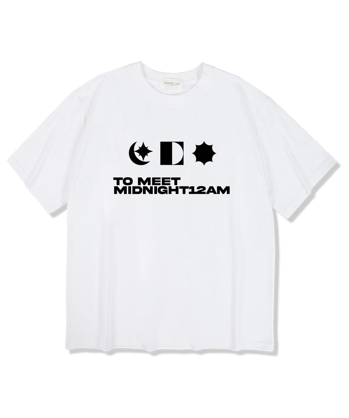 미드나잇12에이엠(MIDNIGHT12AM) 심볼나잇 반팔 티셔츠 화이트